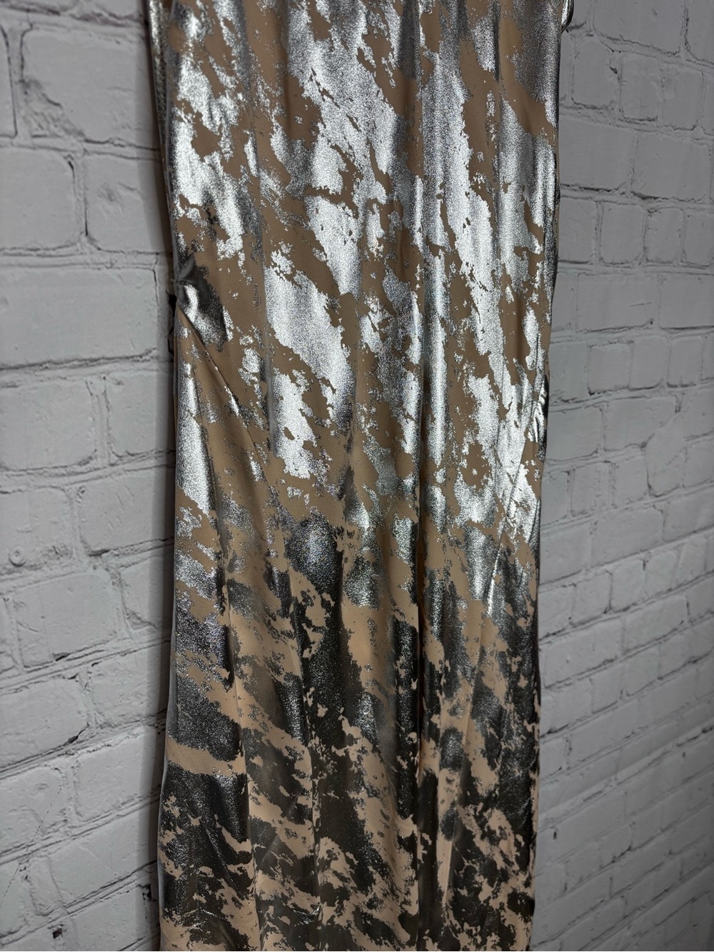 ZARA FOIL PRINT SLIP DRESS - Picture 7 of 9